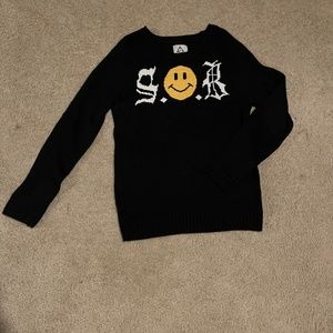 UNIF Black S.O.B.-smiley face sweater